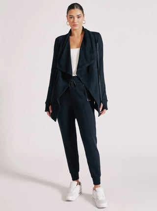 Blanc Noir Yolo Drape Front Jacket