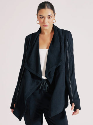 Blanc Noir Yolo Drape Front Jacket