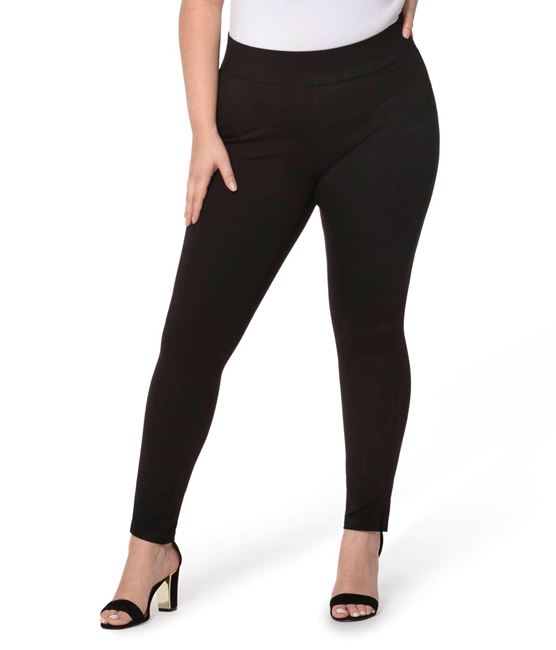 Lola Jeans Anna Ponte Mid-Rise Pull-On Ankle Pant in Black - Taryn x Philip Boutique
