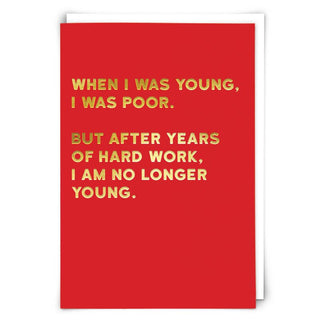 Not Young Greetings Card - Taryn x Philip Boutique