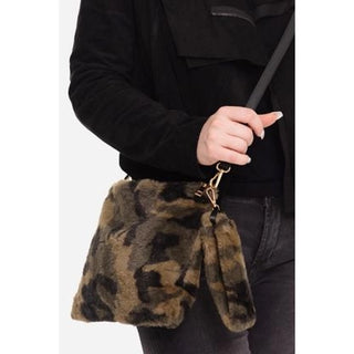 Furry Camo Crossbody Clutch - Taryn x Philip Boutique