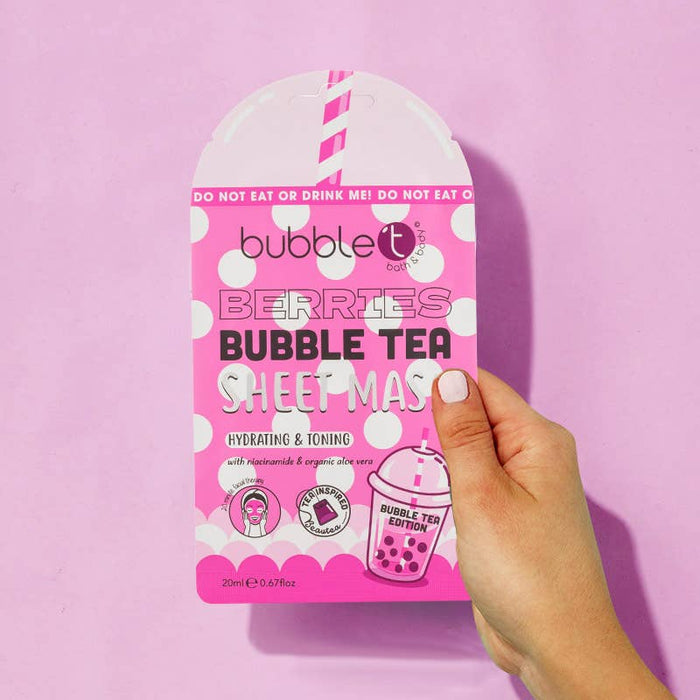 Bubble Tea Berries Hydrating Sheet Mask (20ml) - Taryn x Philip Boutique