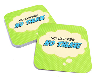 No Coffee, No Talkee Funny Coaster Set (Paper) - Taryn x Philip Boutique