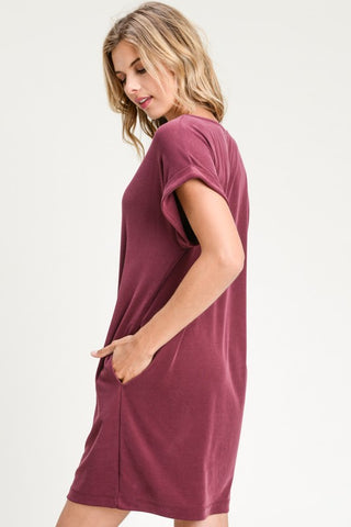 First Love Soft Brushed Short Dress w/Pockets - Taryn x Philip Boutique