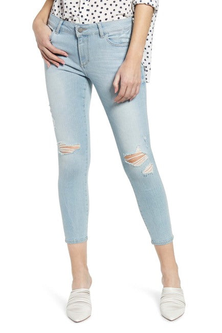 DL1961 Florence Cropped Mid-Rise Instasculp Skinny in Fairfax