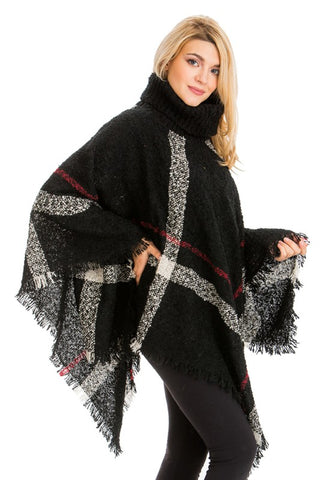 Blanket Turleneck Sweater Poncho - Taryn x Philip Boutique