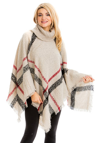 Blanket Turleneck Sweater Poncho - Taryn x Philip Boutique