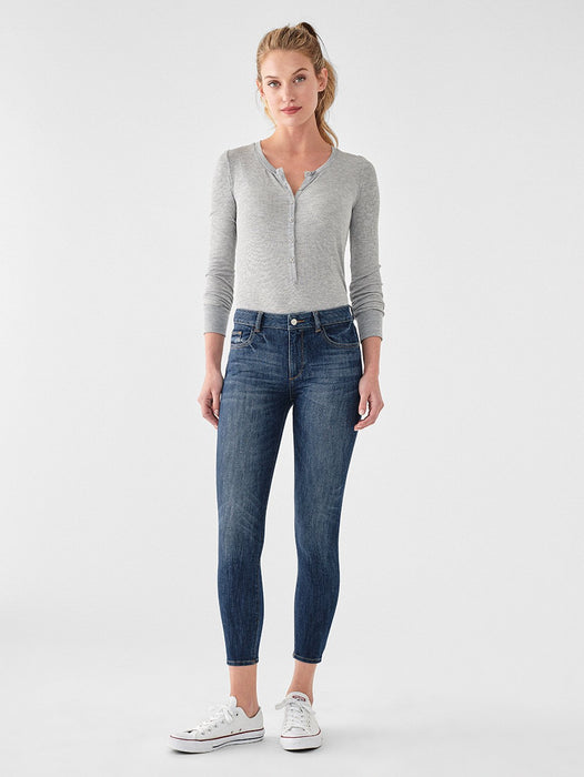 DL1961 Florence Cropped Mid Rise Skinny Jean in Trenton