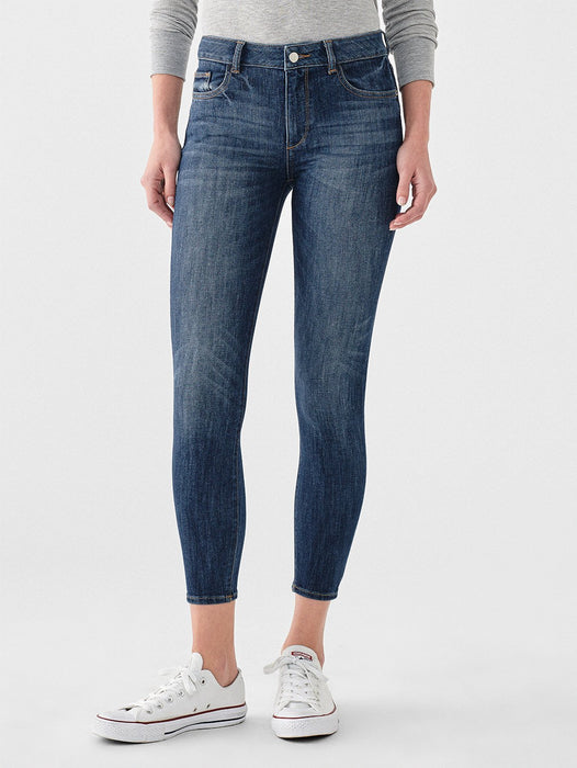 DL1961 Florence Cropped Mid Rise Skinny Jean in Trenton