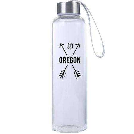 Oregon Homegrown Arrow State Glass Water Bottle - Taryn x Philip Boutique