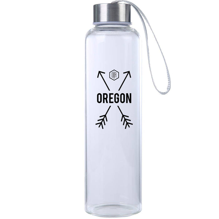 Oregon Homegrown Arrow State Glass Water Bottle - Taryn x Philip Boutique