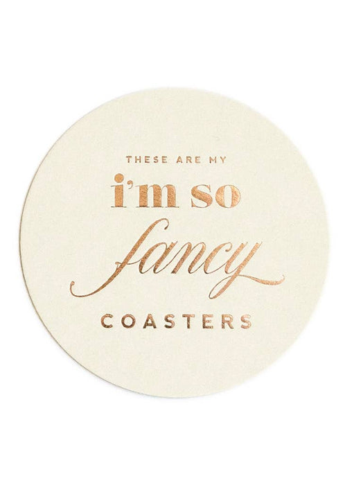 I'm So Fancy, Rose Gold Foil Coaster Set - Cocktail Gift Set - Taryn x Philip Boutique