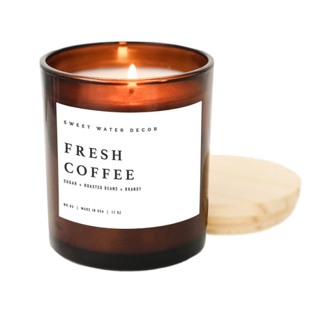 Fresh Coffee Soy Candle - Amber Jar - 11 oz - Taryn x Philip Boutique