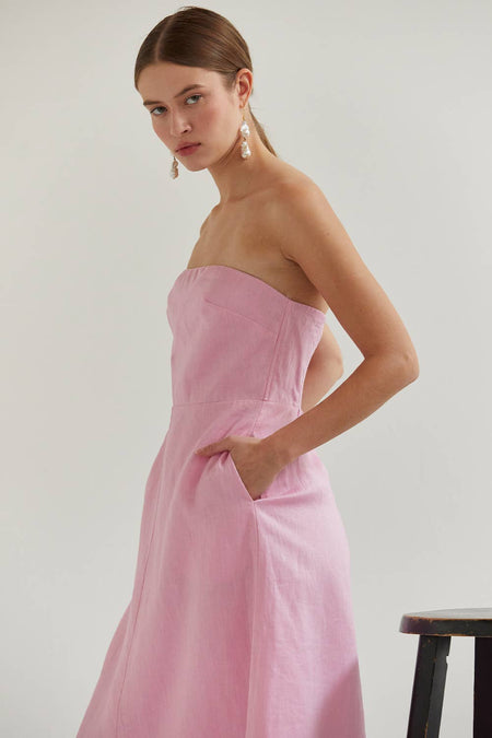Bethany Linen Midi Dress - Taryn x Philip Boutique