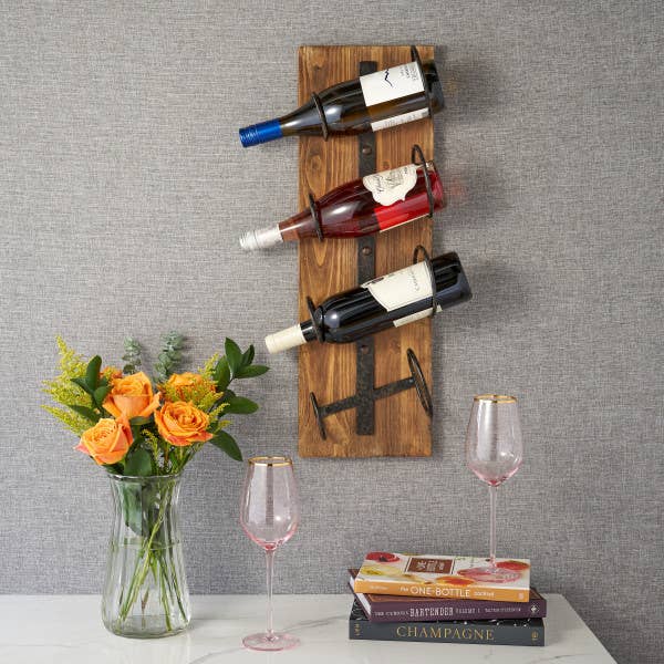 Metal and Wood Wine Rack by Twine® - Taryn x Philip Boutique