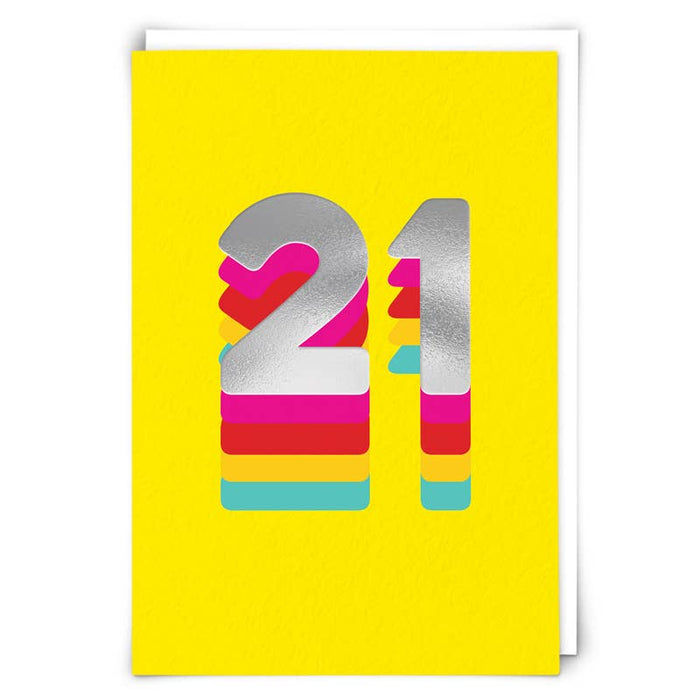 Rainbow 21 Birthday Card - Taryn x Philip Boutique