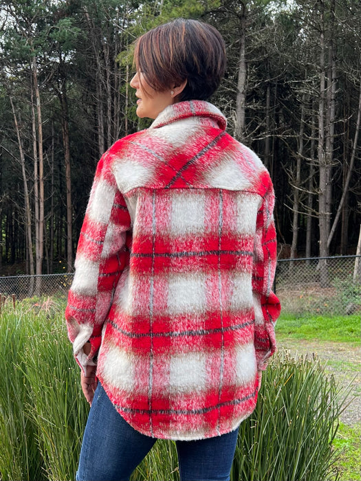 RD Style Plaid Woven Shirt Jacket - Taryn x Philip Boutique