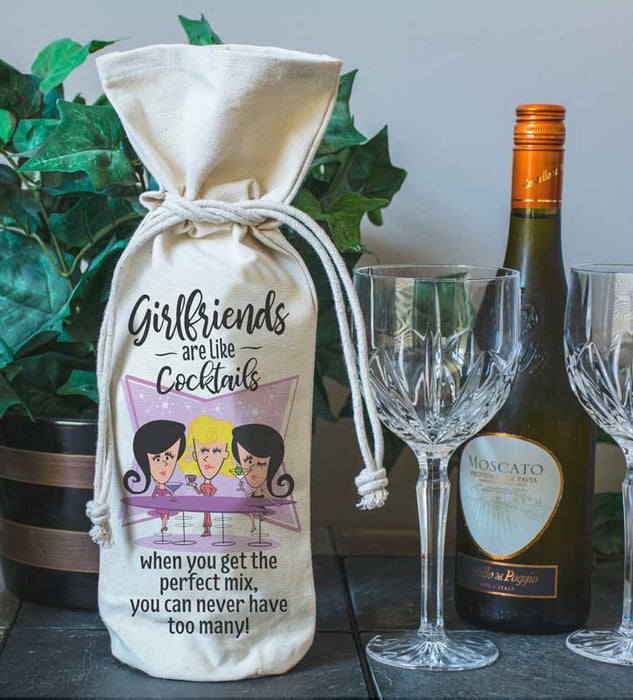 Girlfriends Are Like Cocktails | Booze Gift Bag