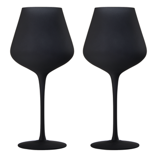 Matte Black Crystal Wine Glass - Set of 2 - Taryn x Philip Boutique