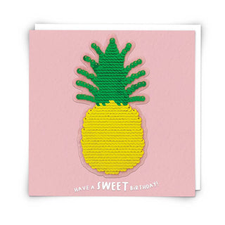 Pineapple Card with Reusable Reversible Sequin Patch - Taryn x Philip Boutique