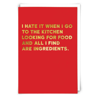 Ingredients Greetings Card - Taryn x Philip Boutique