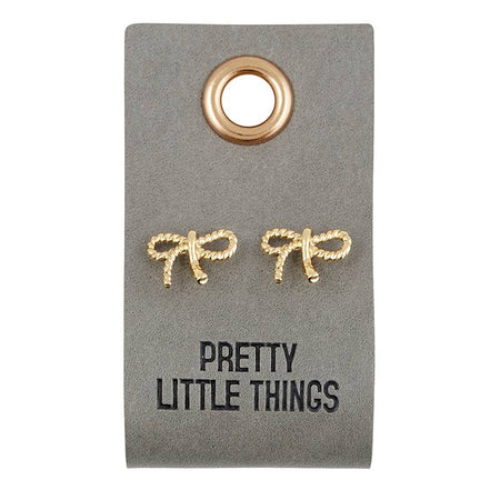 Leather Tag With Earrings - Bow - Taryn x Philip Boutique