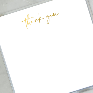 Black Ink - Notepad - Small Gold Foil Thank You