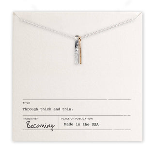 Becoming Jewelry - Through Thick & Thin Necklace: Silver + Gold Mixed Charms