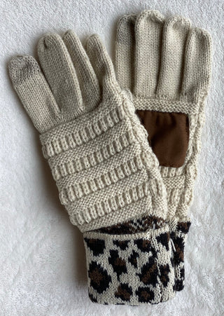 CC Brand Leopard Solid Ribbed Gloves - Multiple Colors - Taryn x Philip Boutique