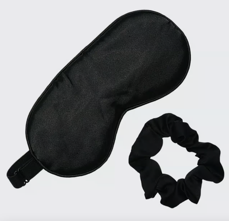 Satin Eyemask & Sleep Scrunchie Set - Black - Taryn x Philip Boutique