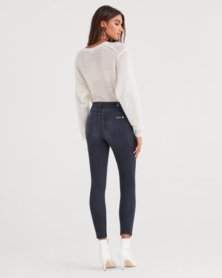 7 For All Mankind High Waist Ankle Skinny Jean in B(air) Evening Grey - Taryn x Philip Boutique