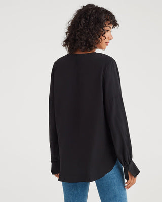 7 For All Mankind Cross Front V-Neck Top - Taryn x Philip Boutique