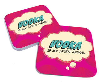 Vodka is My Spirit Animal Cocktail Coaster Set (Paper) - Taryn x Philip Boutique