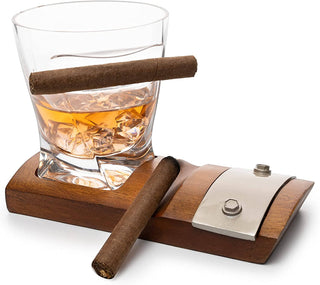 Cigar Glass & Coaster & with A Whiskey Cigar Glasses - Taryn x Philip Boutique