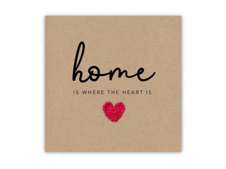 New Home Card Simple Rustic Home is where the heart is - New - Taryn x Philip Boutique