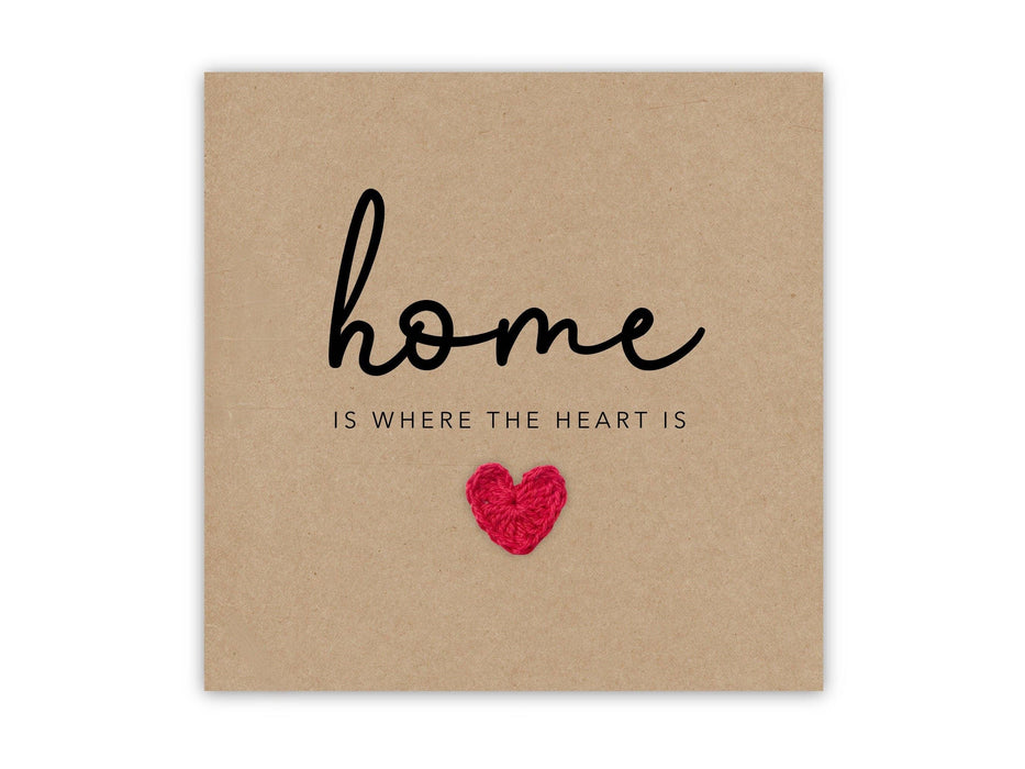 New Home Card Simple Rustic Home is where the heart is - New