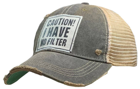Caution! I Have No Filter Trucker Hat Baseball Cap - Taryn x Philip Boutique