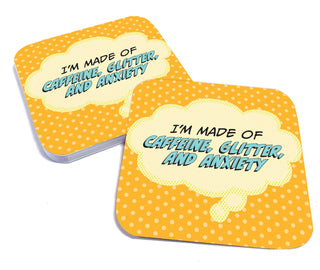 Caffeine, Glitter, and Anxiety Coaster Set (Paper) - Taryn x Philip Boutique