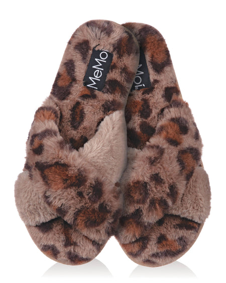 Cheetah Plush Slippers - Taryn x Philip Boutique