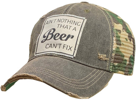 Ain't Nothing That A Beer Can't Fix Trucker Hat Baseball Cap - Taryn x Philip Boutique