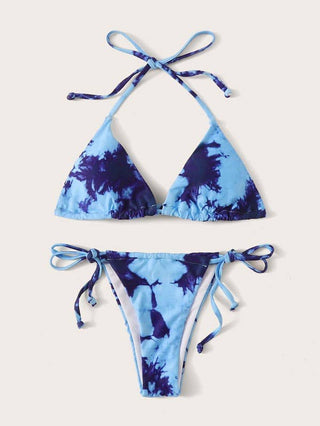 Tie Dye Bikini Set Blue - Taryn x Philip Boutique