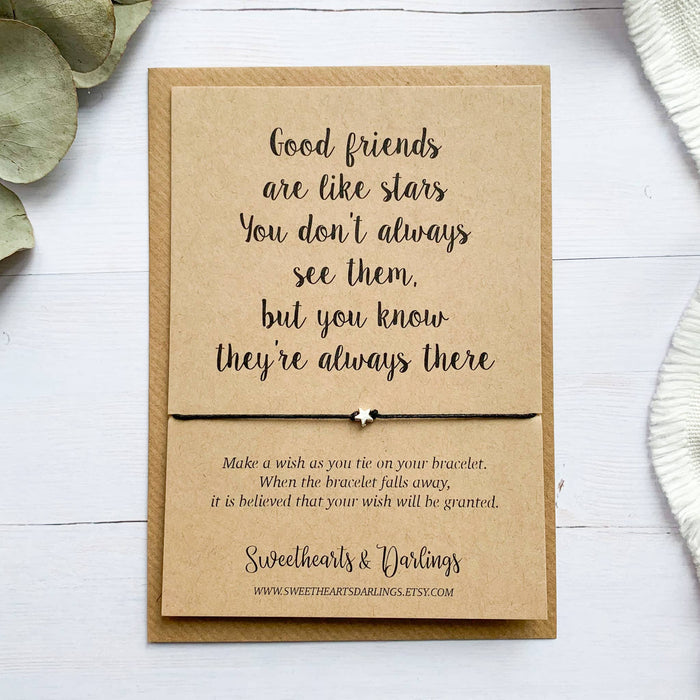 Good Friends Are Like Stars - Wish Bracelet