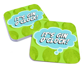 It's Gin O'Clock! Cocktail Coaster Set (Paper) - Taryn x Philip Boutique