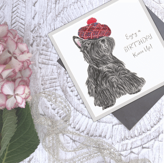 'Enjoy a Birthday knees up!' Scottish dog card - Taryn x Philip Boutique
