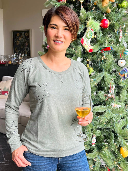 Chaser Brand Star Studded Raglan Pullover - Taryn x Philip Boutique