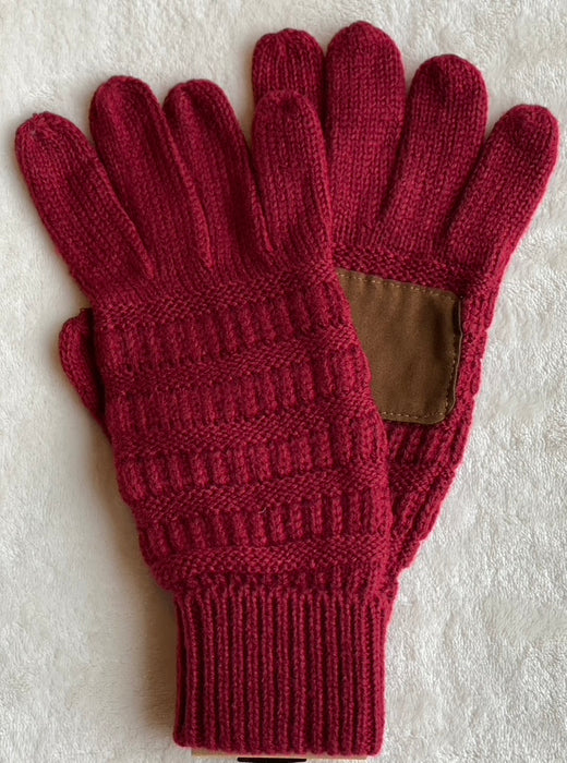CC Brand Knitted Gloves - Multiple Colors