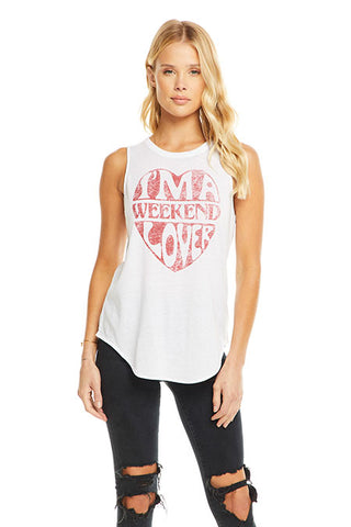 Chaser Brand Weekend Lover Graphic Muscle Tank - Taryn x Philip Boutique
