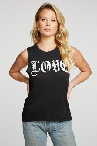 Chaser Brand Gothic Love Muscle Tank - Taryn x Philip Boutique