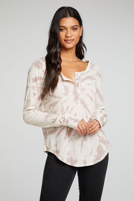 Chaser Brand Heritage Waffle Henley with Thumbholes - Taryn x Philip Boutique