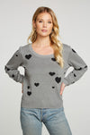 Chaser Brand Intarsia Hearts Pullover - Taryn x Philip Boutique